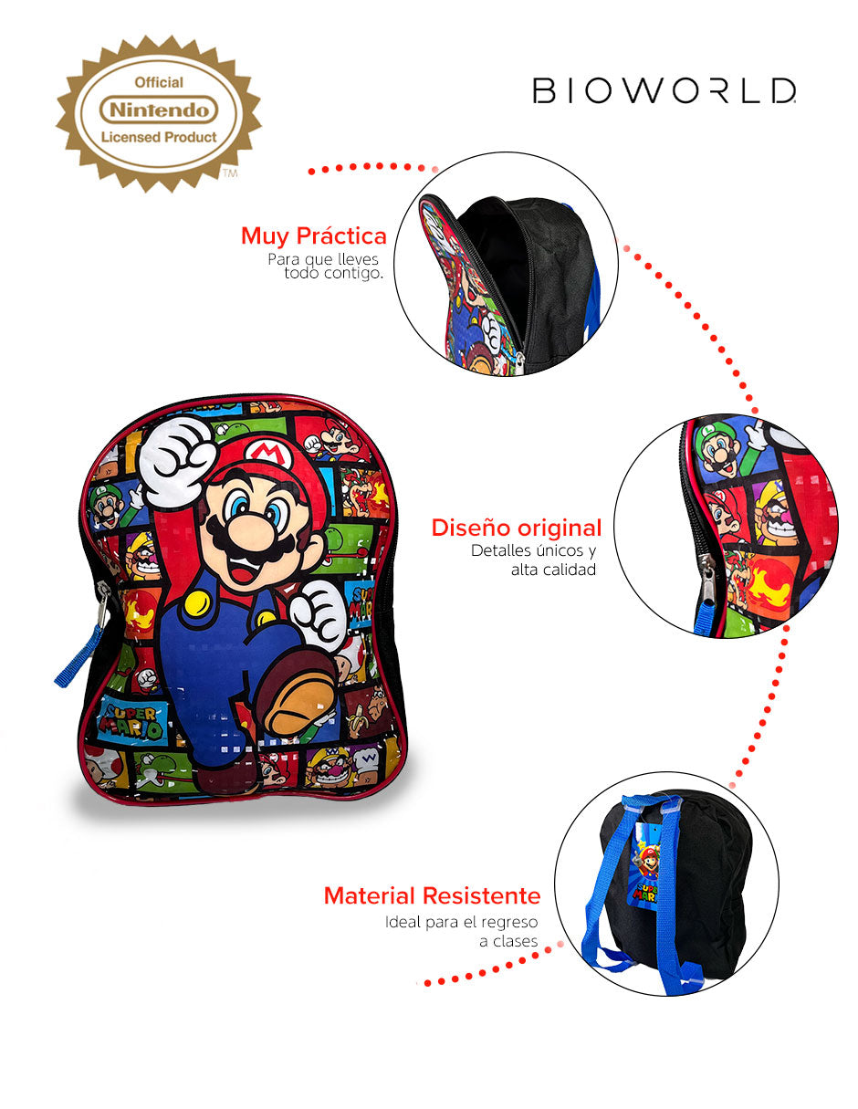 Mochila infantil Super Mario - Mario y personajes