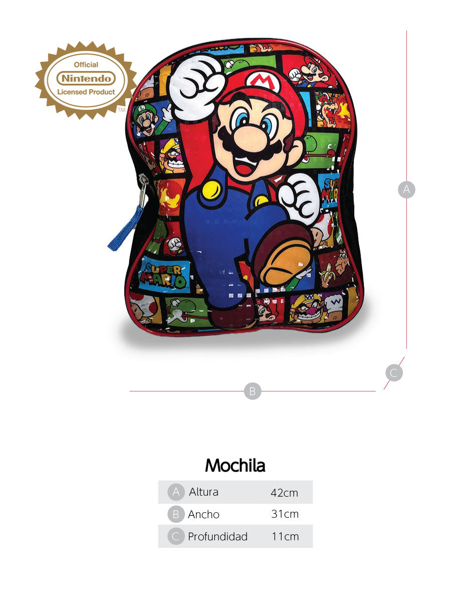 Mochila infantil Super Mario - Mario y personajes