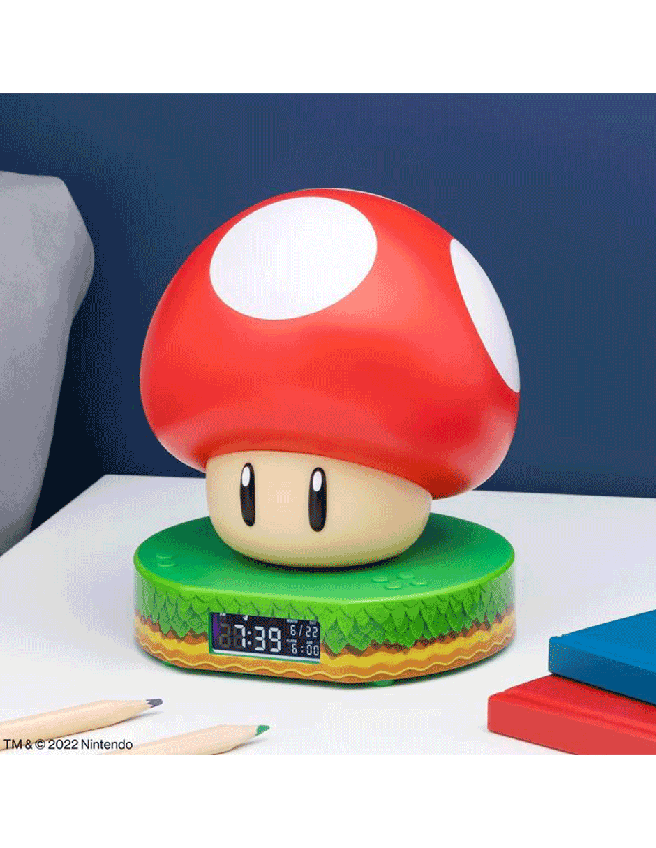 Lámpara - Reloj Despertador de Super Mario Mushroom