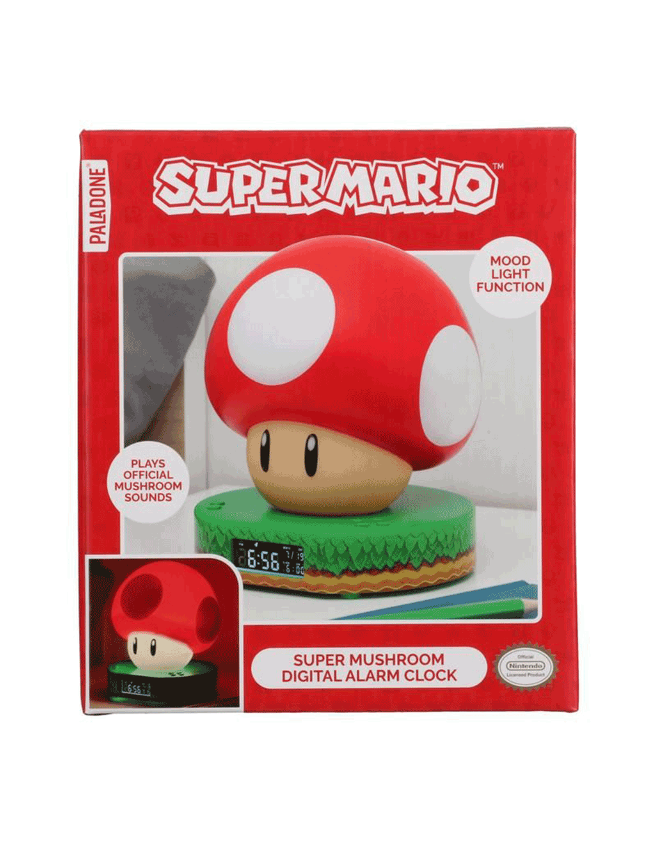 Lámpara - Reloj Despertador de Super Mario Mushroom