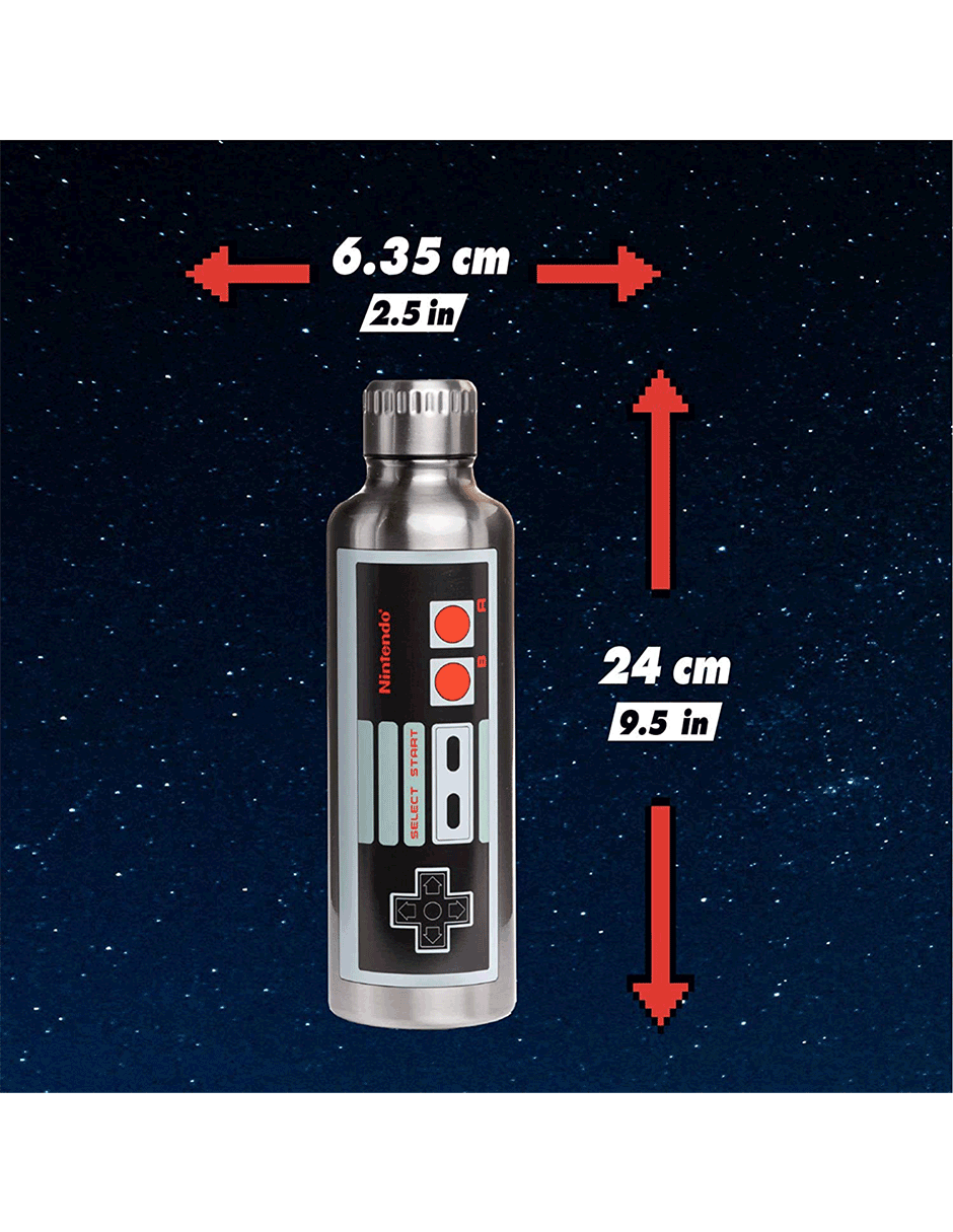 Botella de Agua Metálica Control NES