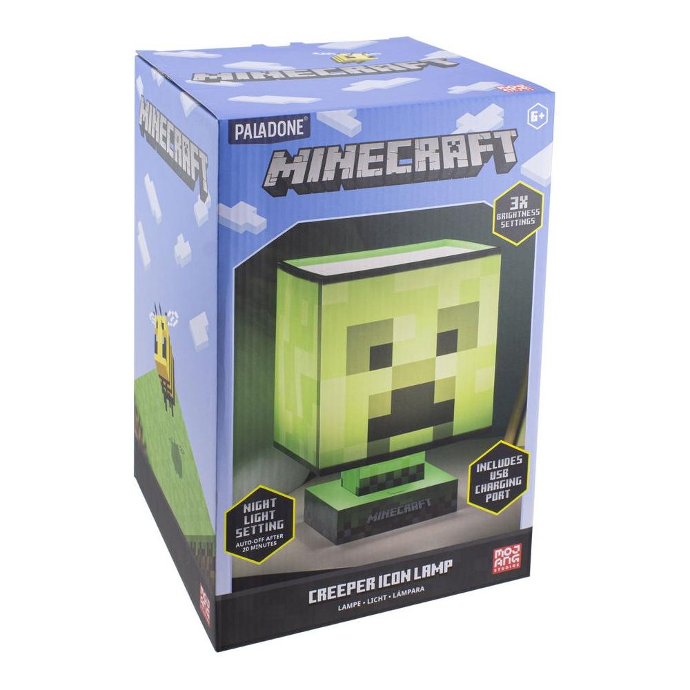 Paladone Minecraft Creeper Lámpara y Cargador USB - Merchandising Oficial de Minecraft