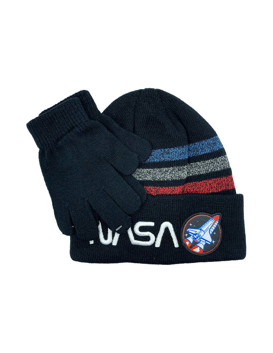 Beanie con Guantes NASA Tricolor