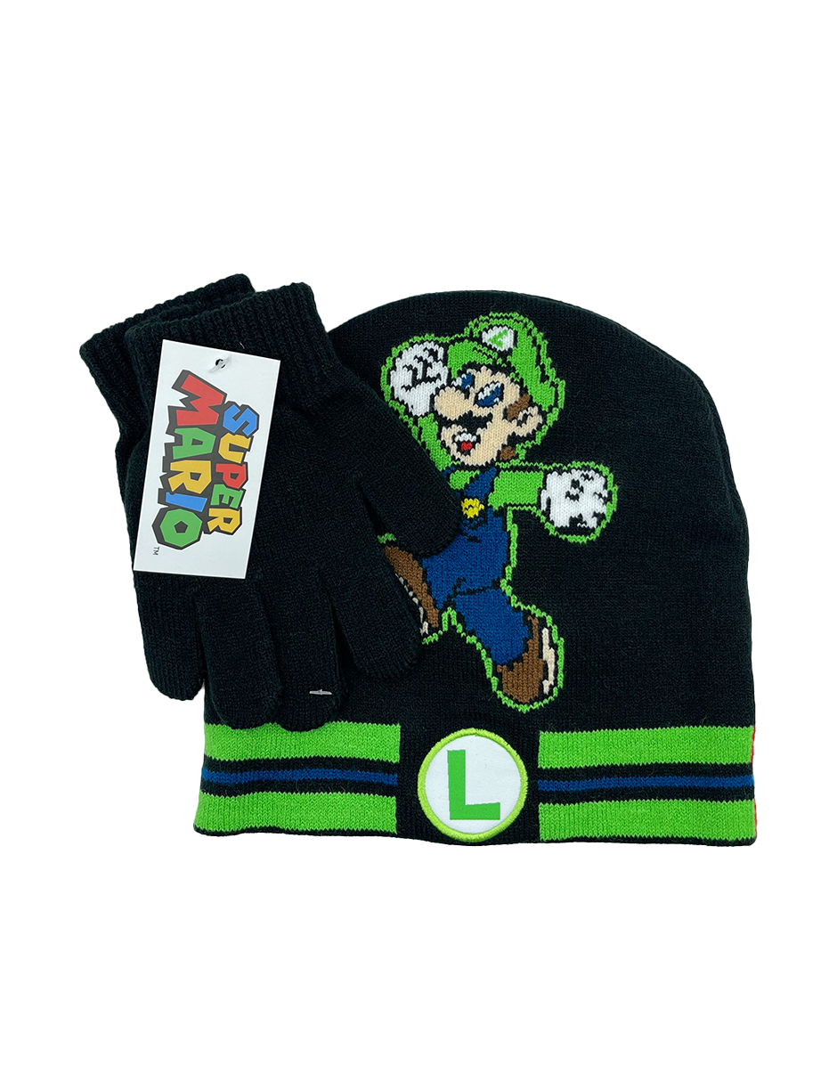 Beanie con Guantes Super Mario doble vista