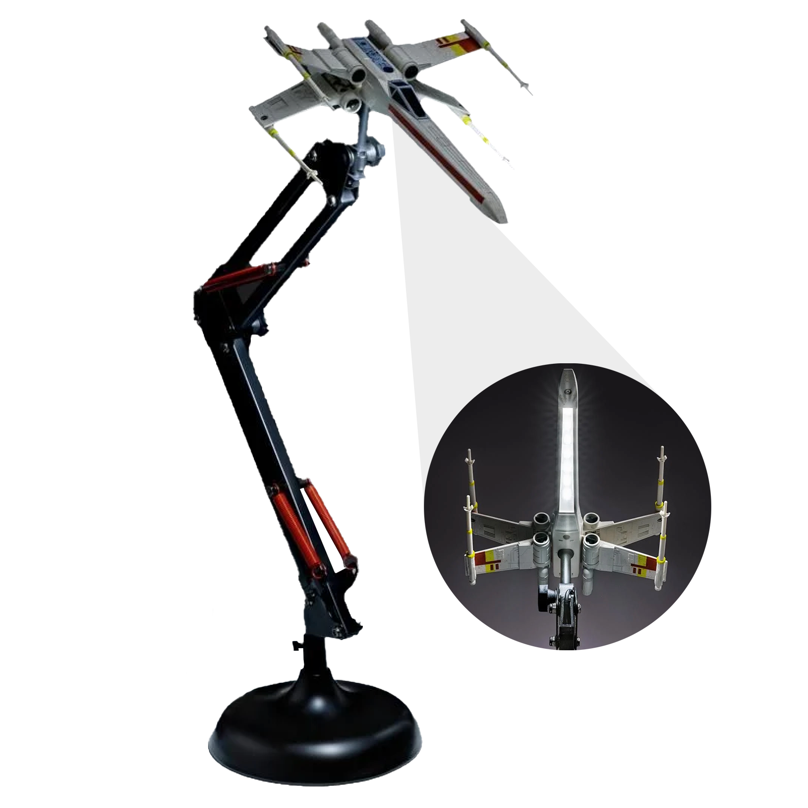 Paladone | Star Wars | Lámpara de Escritorio Posable X Wing, Producto Oficial